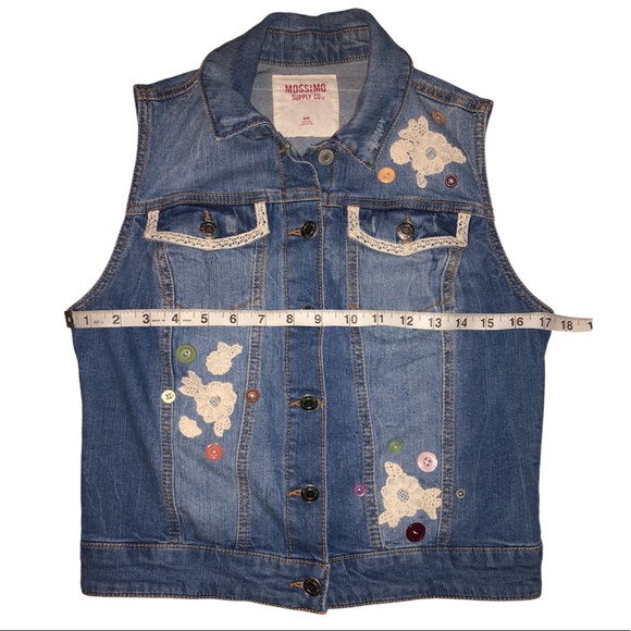 Upcycled Handmade Vintage Hippie Boho Denim Vest - Picture 10 of 15